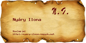 Nyáry Ilona névjegykártya